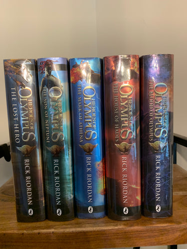 Heroes of Olympus - five volume complete set all signed 1st editions