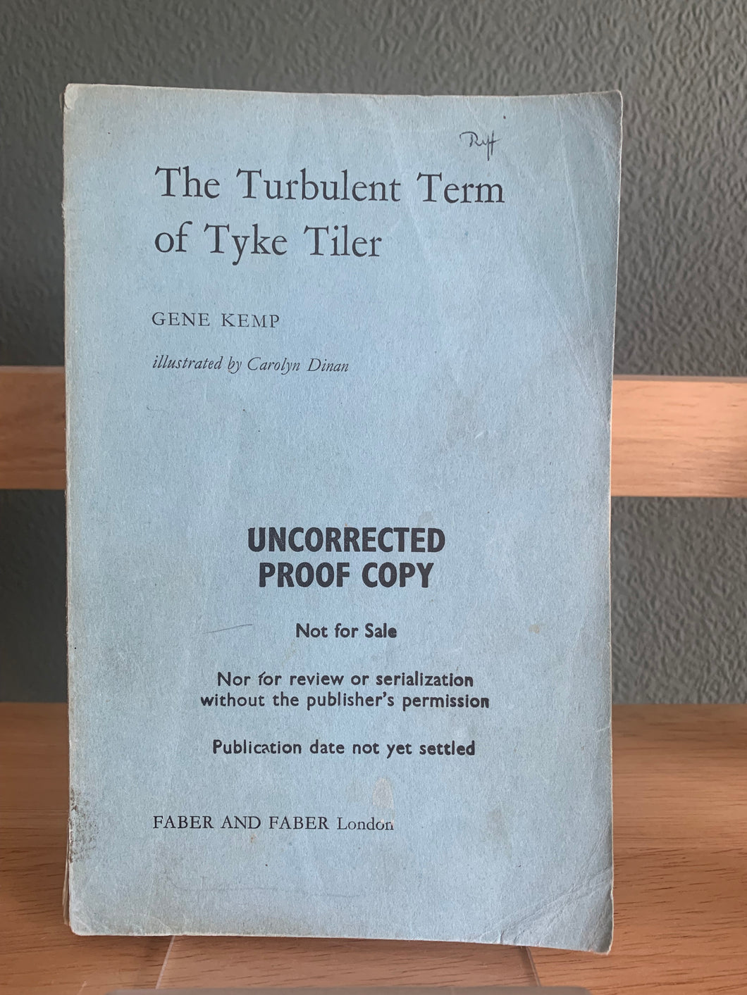 The Turbulent Term of Tyke Tiler (uncorrected proof)