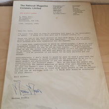 Living With Eagles (signed letter and original art work)